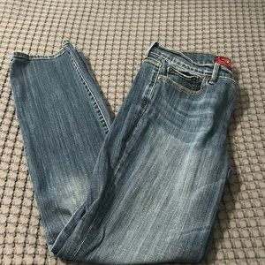 Medium wash blue jeans